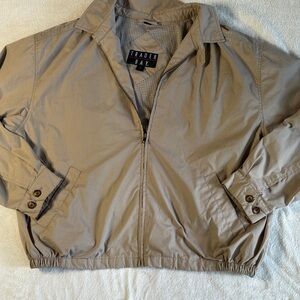 Trader Bay XL Men’s Zip‑Front Beige‎ Harrington Style Windbreaker Jacket